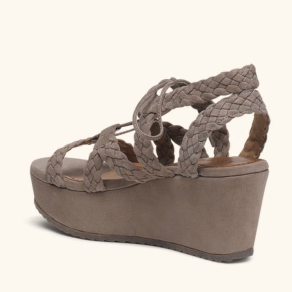 Trask 'Patrice' Braided Platform Wedge Sandals (8M) - Picture 2 of 5